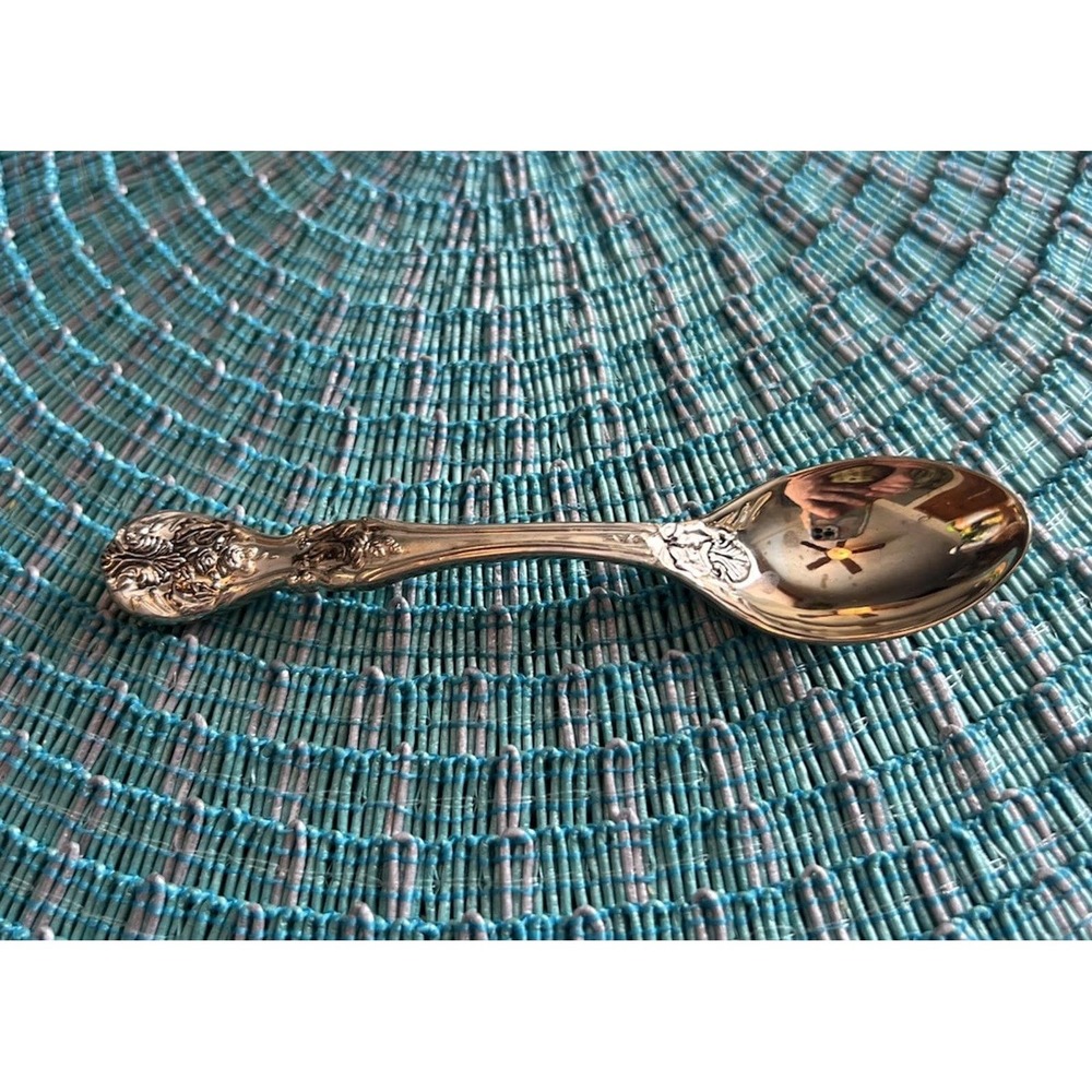 Vintage 1990s F.B.‎ Rogers 'French Rose' Silverplate Cottagecore Spoon 4in